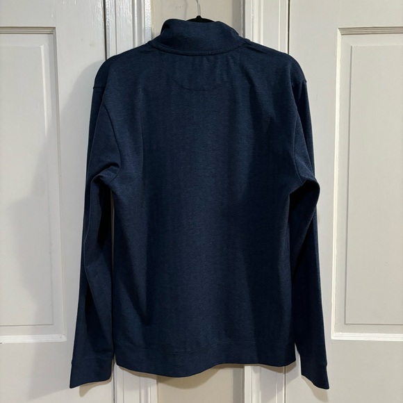 Vineyard Vines Navy Blue Herringbone Half Zip Pullover Small - Picture 2 of 9